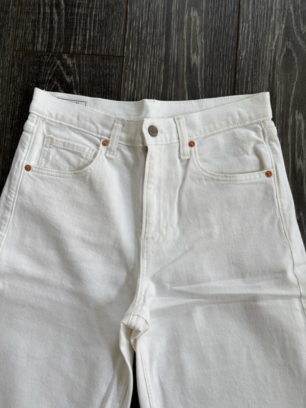 Like new GAP White High-Rise Wide Leg STRIDE Ankle Wide-Leg Jeans 29/8s - Picture 2 of 8